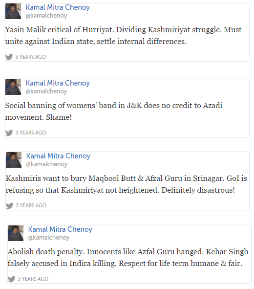 Tweets by Kamal Mitra Chenoy